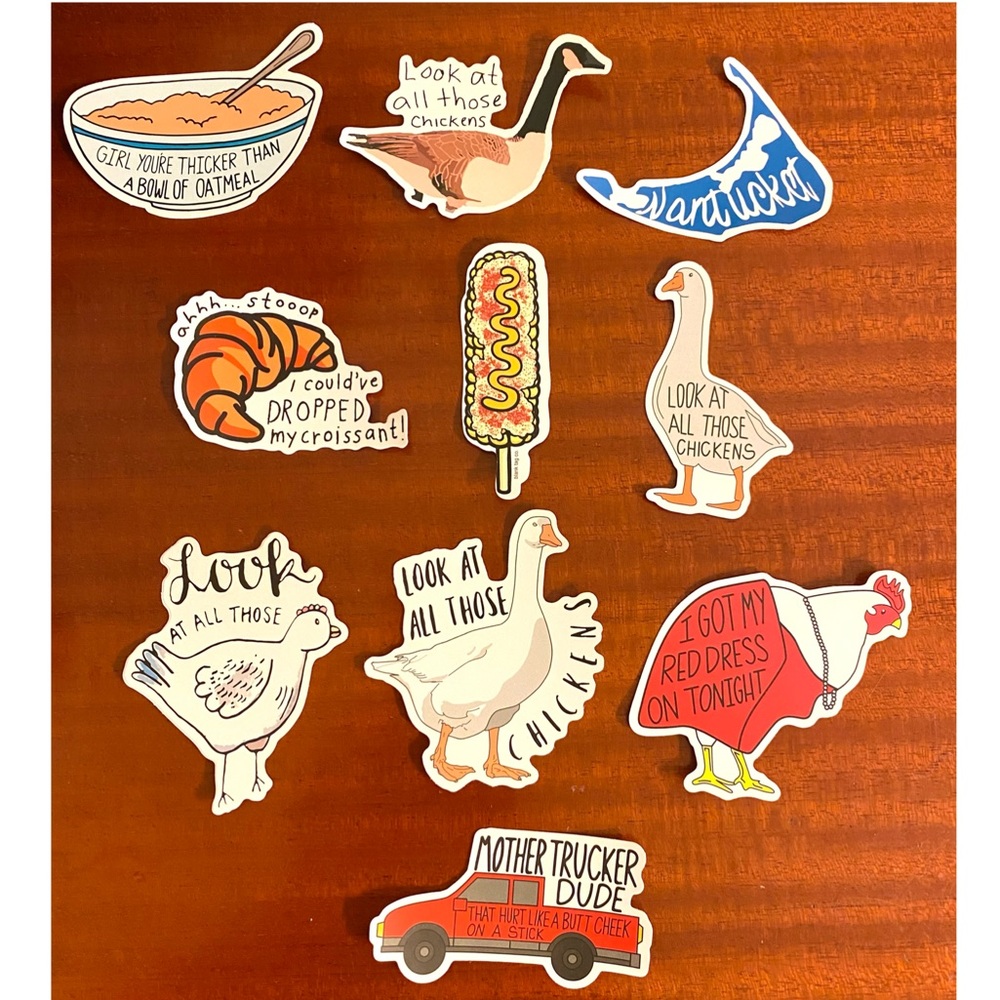 2/$10 VSCO Sticker Set Chicken Farm Southern